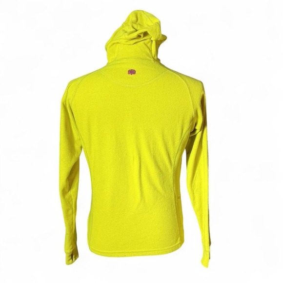 Sherpa Women's Yellow Fleece Hooded Pullover Zip Up Adventure Gear M Baselayer - Picture 2 of 6